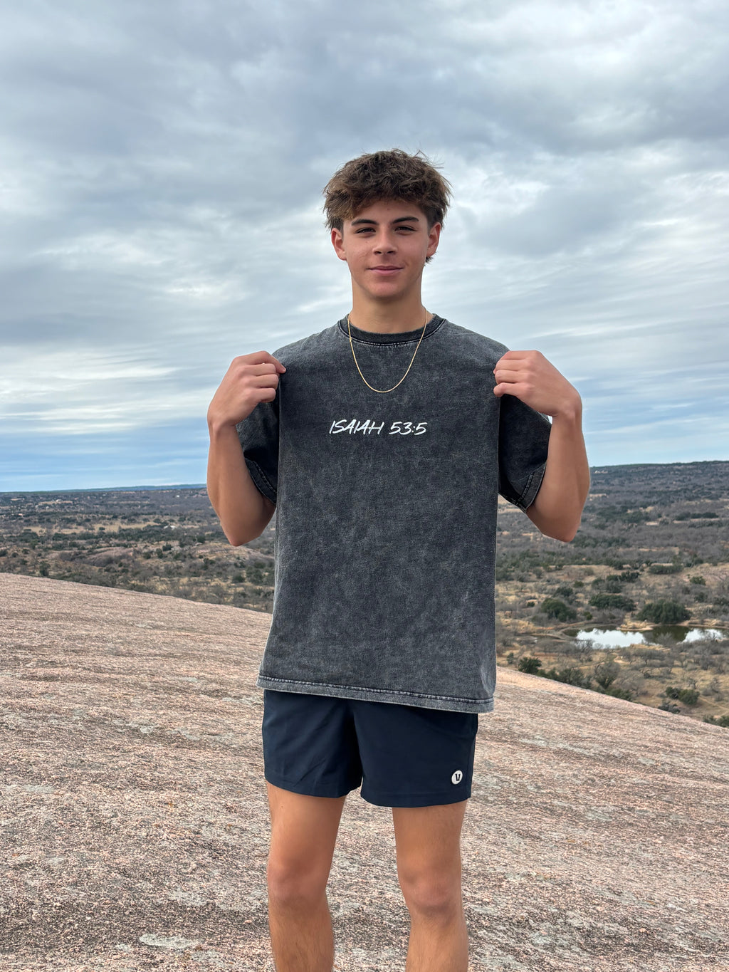 Isaiah 53:5 Charcoal T-Shirt