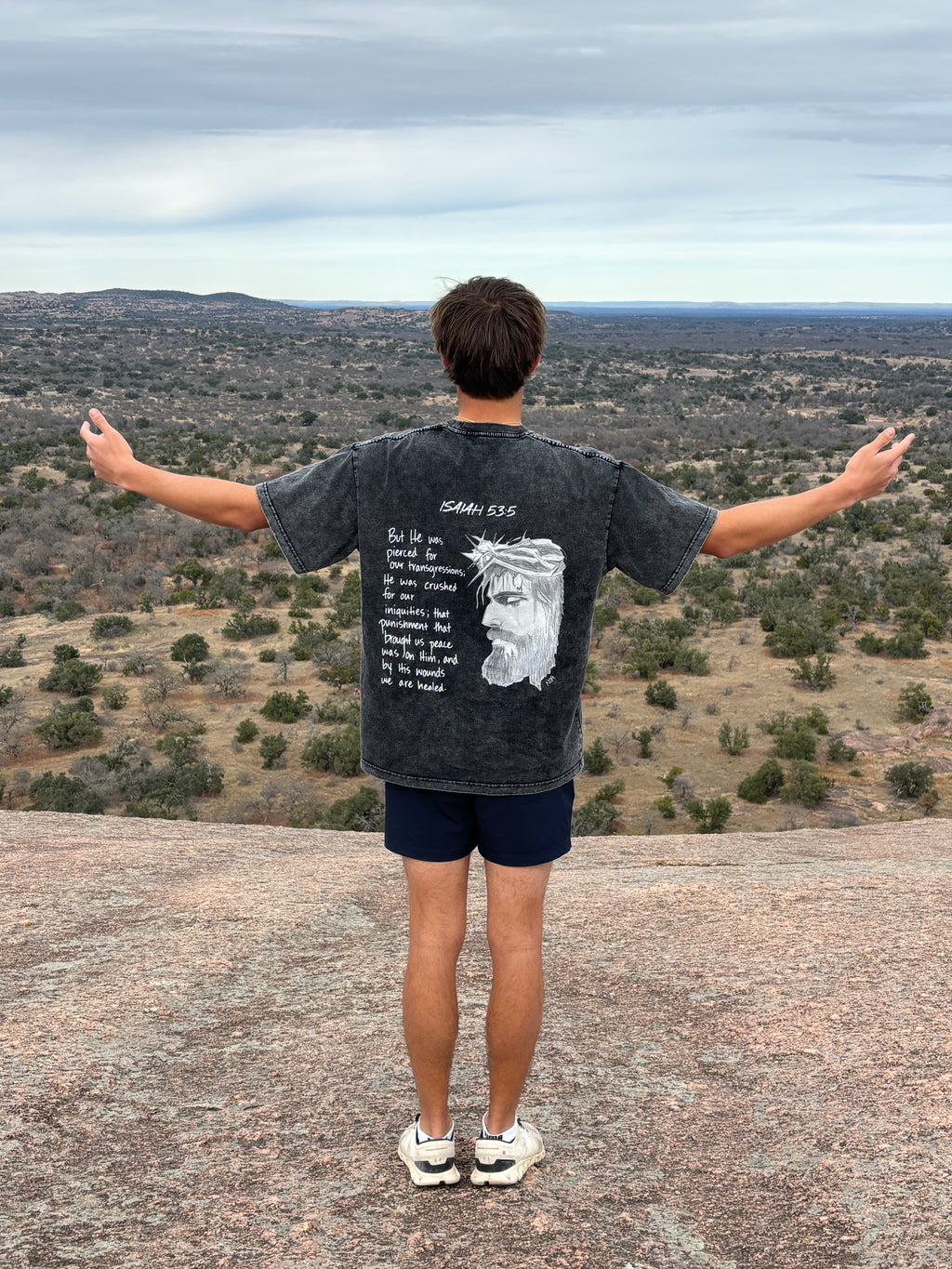 Isaiah 53:5 Charcoal T-Shirt