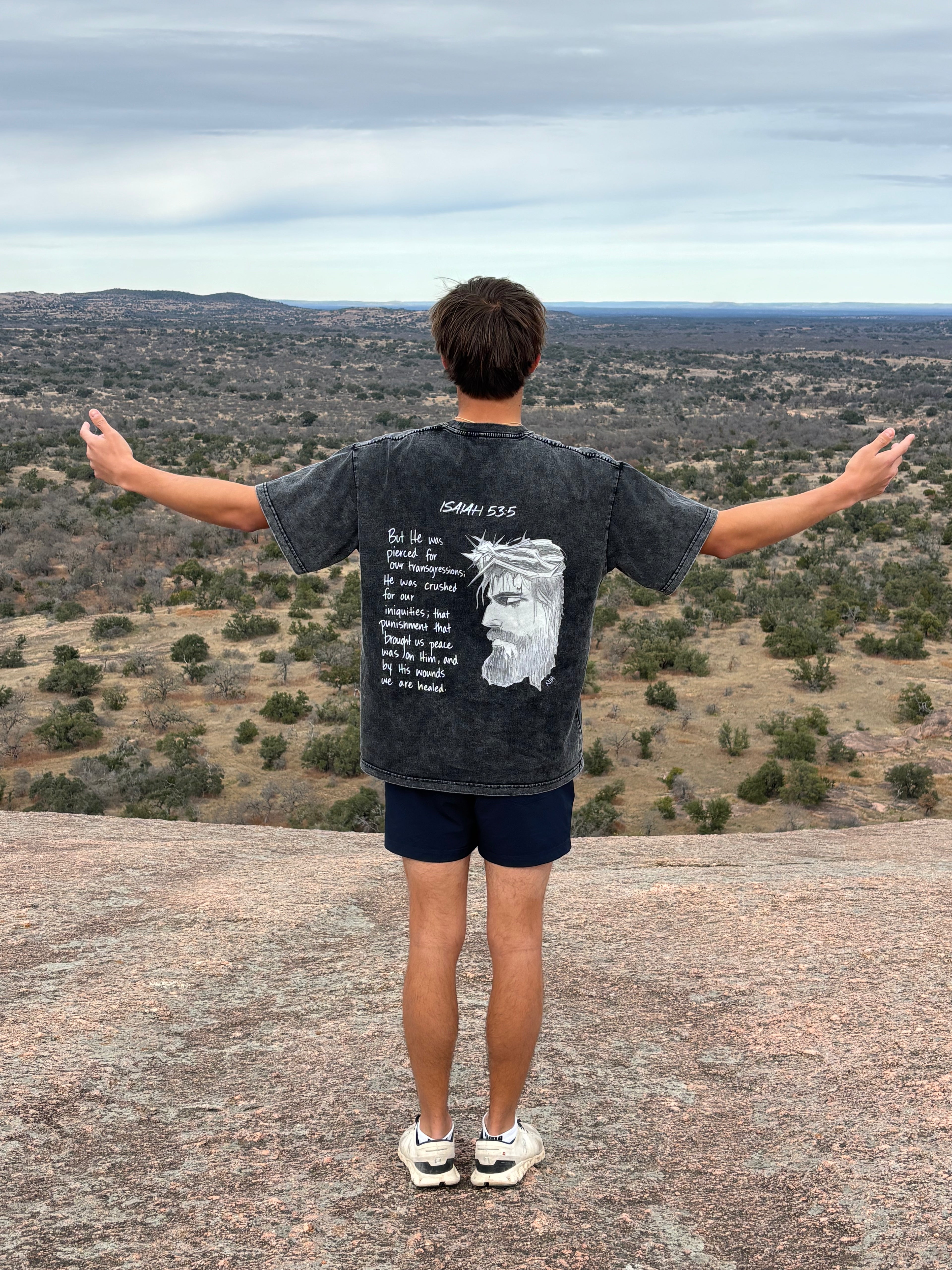 Isaiah 53:5 Charcoal T-Shirt